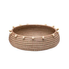 Tronto – Large round basket in handwoven seagrass on transparent background – Handcrafted product, handmade · Kuênia
