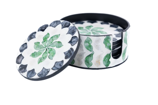 MOP Coasters With Holder Model C